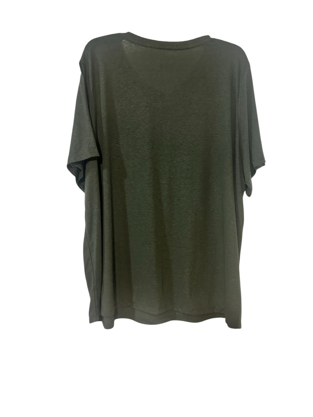 Candace Cameron Bure Olive Green V-Neck Tee - Picture 2 of 4